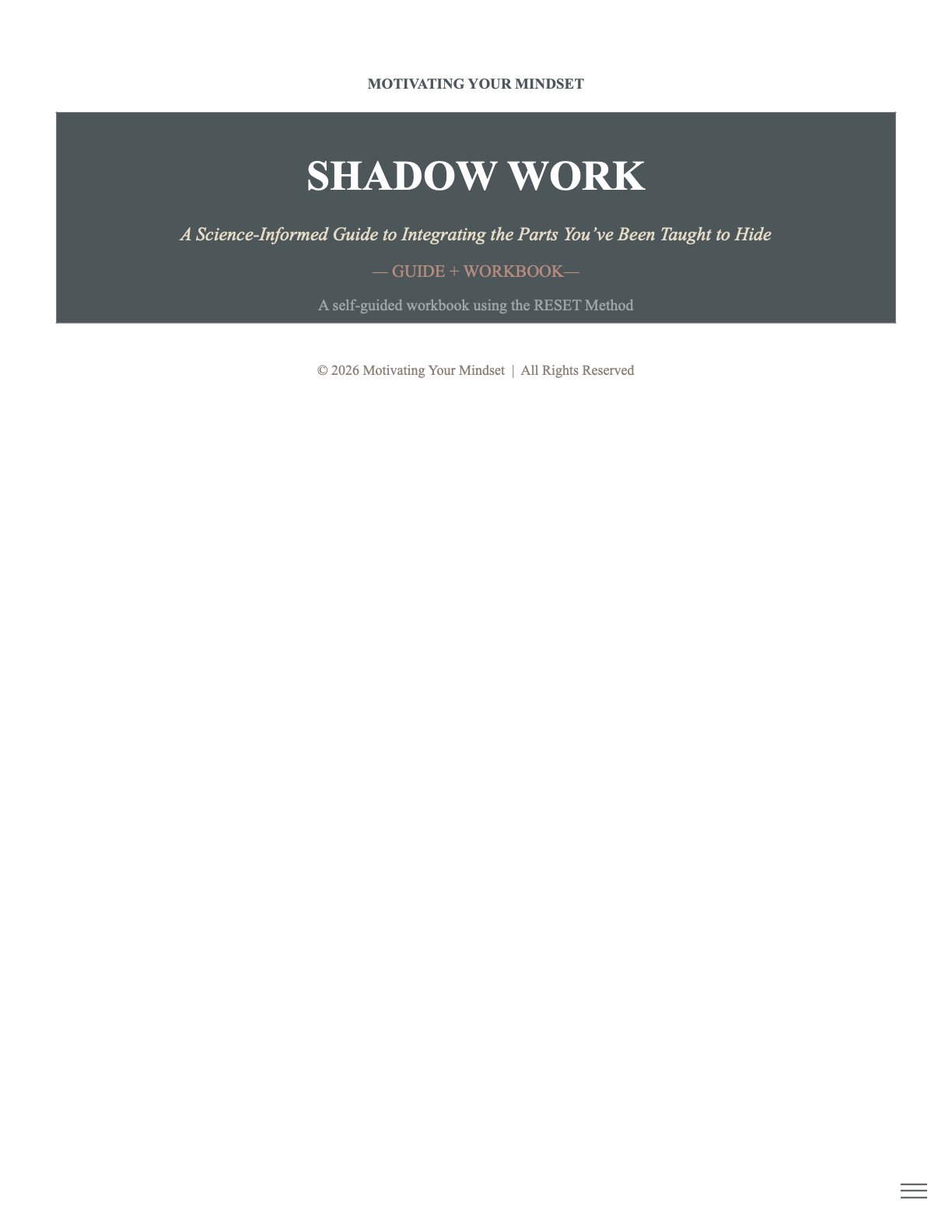 Shadow Work Guide + Workbook