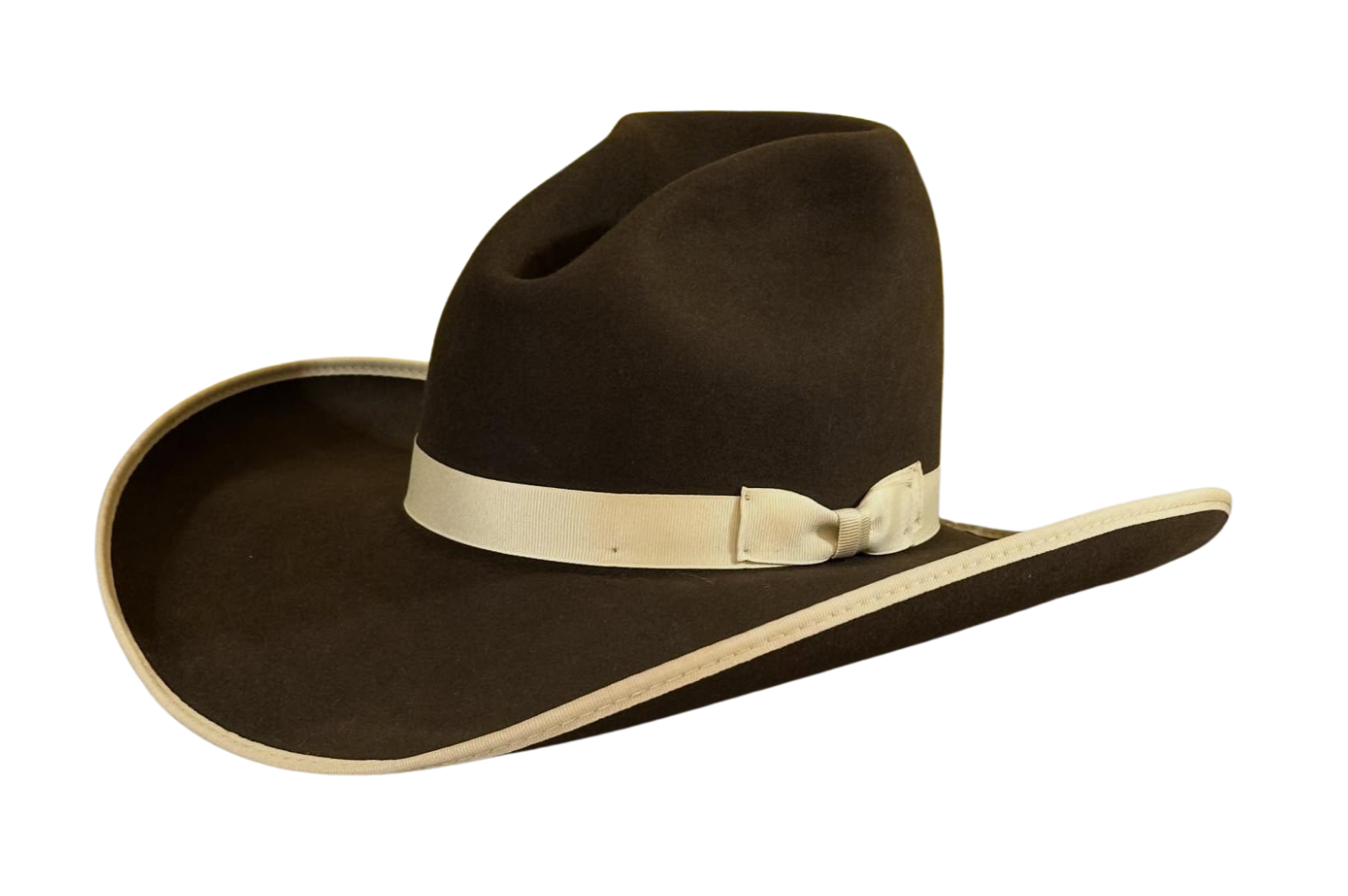 Custom Gus style cowboy hat handmade in Wyoming