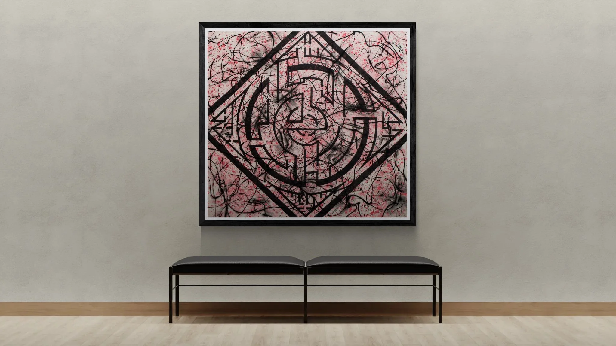 Padded bench seat next to a gallery wall.jpeg