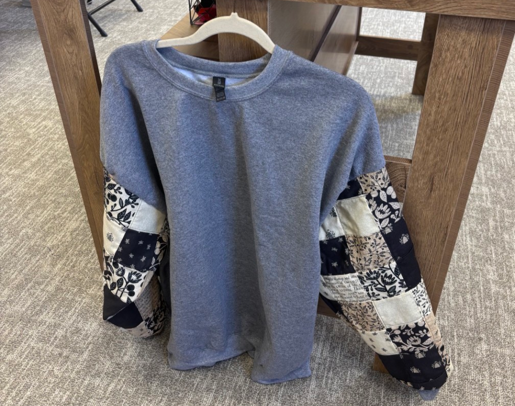 Quilted Sleeve Sweatshirt