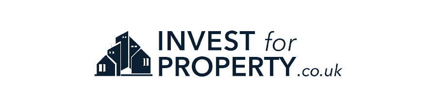 Logo for 'Invest for Property' website with a stylized house and urban skyline.