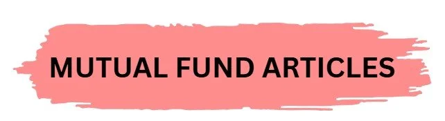 Text reading "MUTUAL FUND ARTICLES" on a pink brushstroke background.