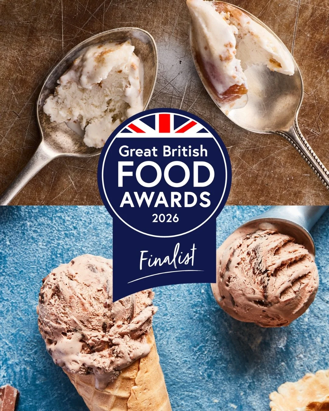 Super proud to announce we have TWO finalists in the @greatbritishfoodawards 🥳

🏆 Triple Chocolate Ice Cream 
🏆 Cinnamon Bun Ice Cream 

We are keeping everything crossed until the 6th October when the final winners are announced - best of luck to