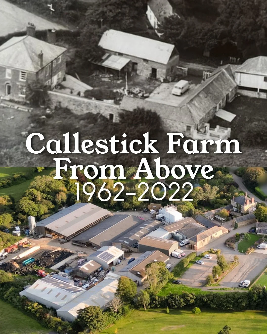Callestick Farm From Above 1962-2022 🌱

Turns out our Managing Director, Sebastian Parker, seems to be quite the avid aerial photo collector 👏

These aerial shots tell quite the story. Over 60 years the farm has grown, changed and evolved with new 