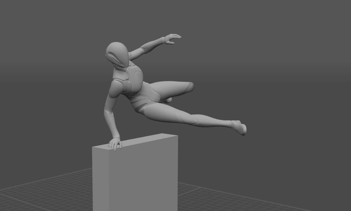 The default Unreal Engine mannequin vaulting a low wall.