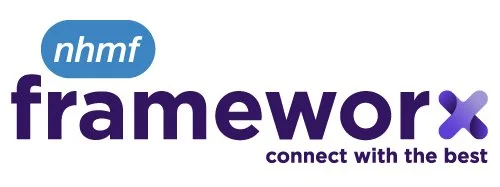 Nhmf Frameworks logo with the tagline 'connect with the best'.