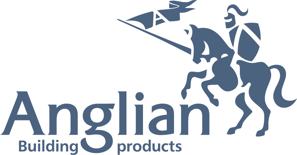 Logo for Anglian Building Products featuring a stylized knight on horseback.