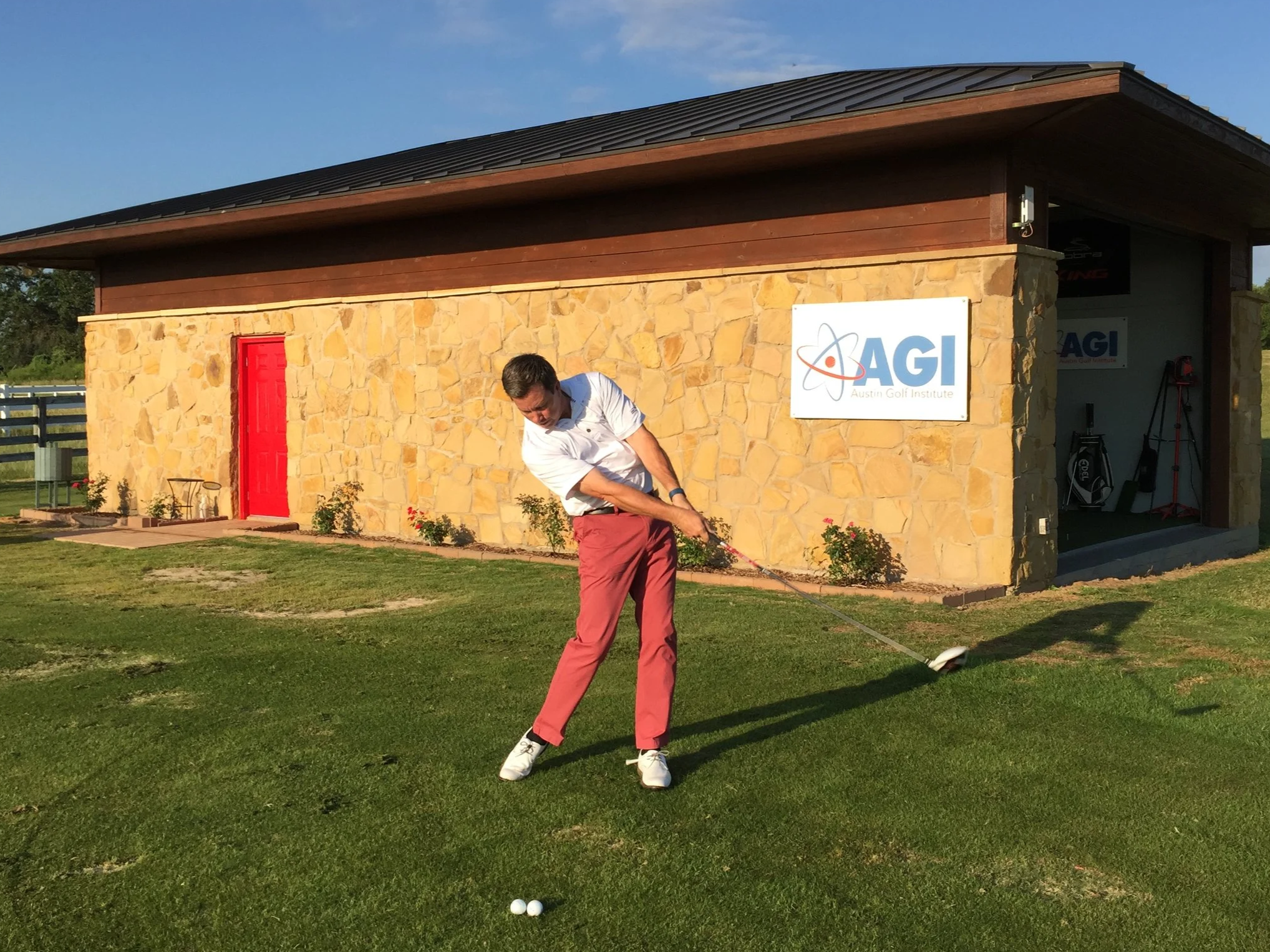 Me as Director of Instruction at the Austin Golf Institute, Lakecliff Golf Club, Spicewood, Texas 