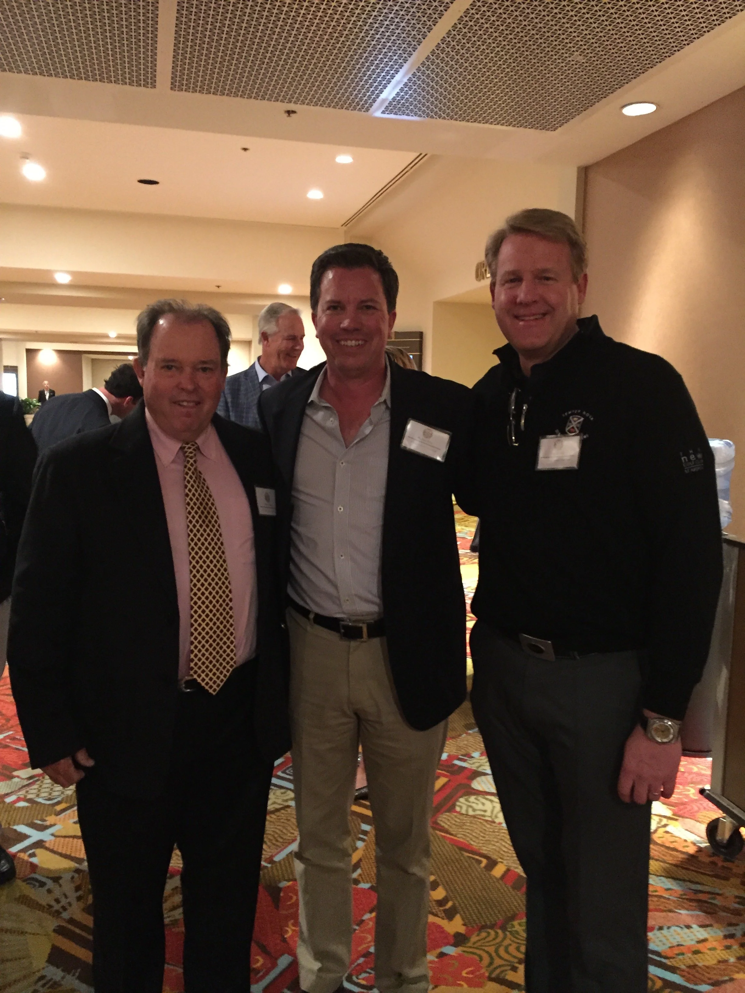 My mentor World Golf Coaches Hall of Fame member Mike Adams, myself & David Edel at Mike's induction ceremony in 2016.