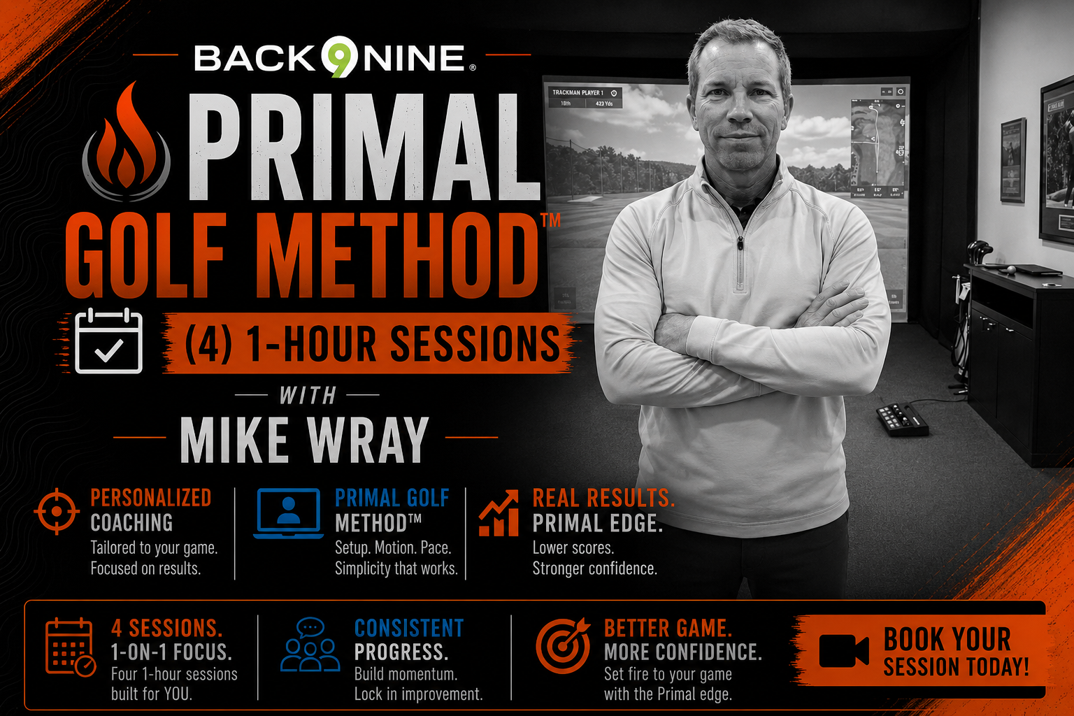 Four (4) 1-Hour Sessions for Back Nine® Members with Mike Wray