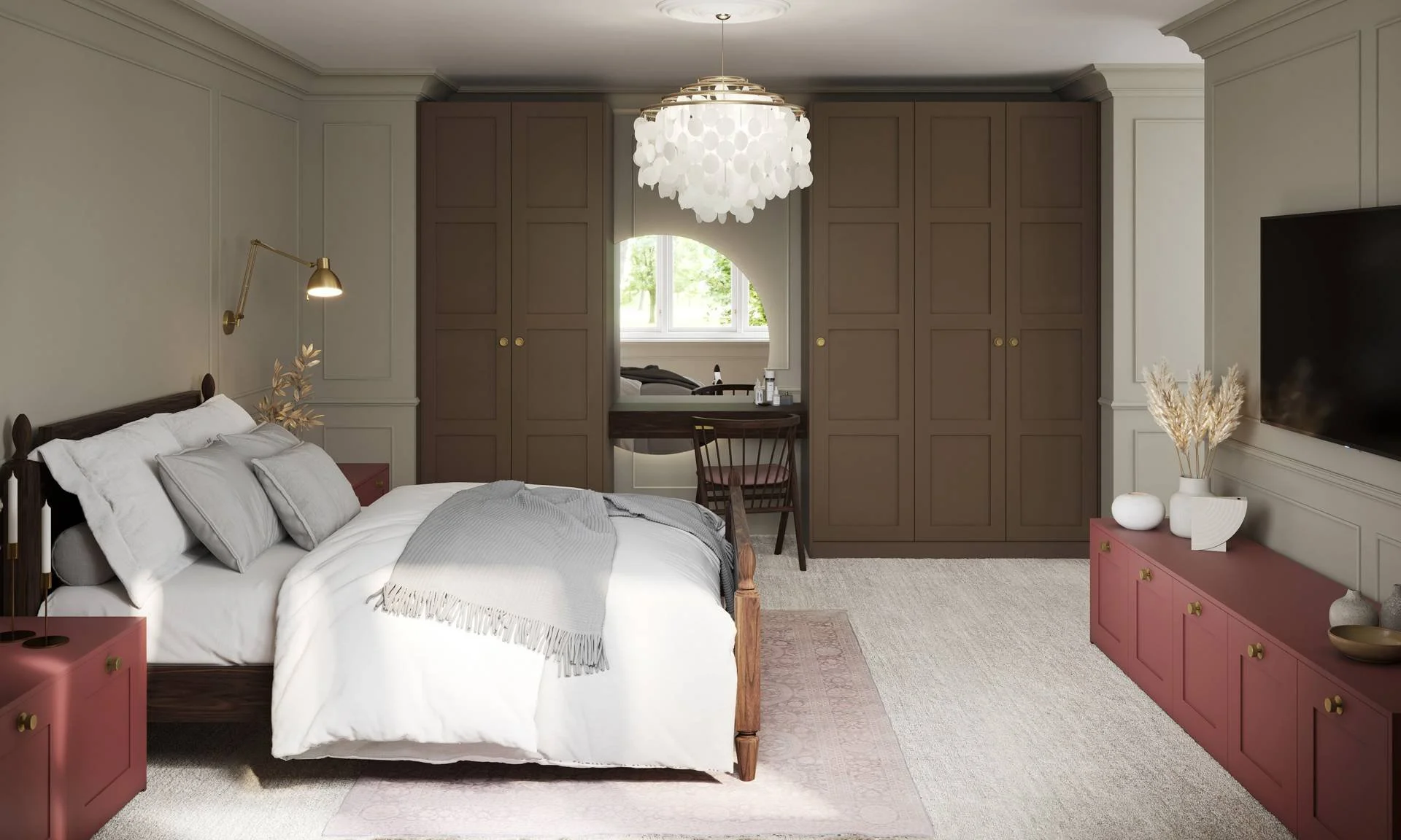 Hunton - Truffle & Georgian Red