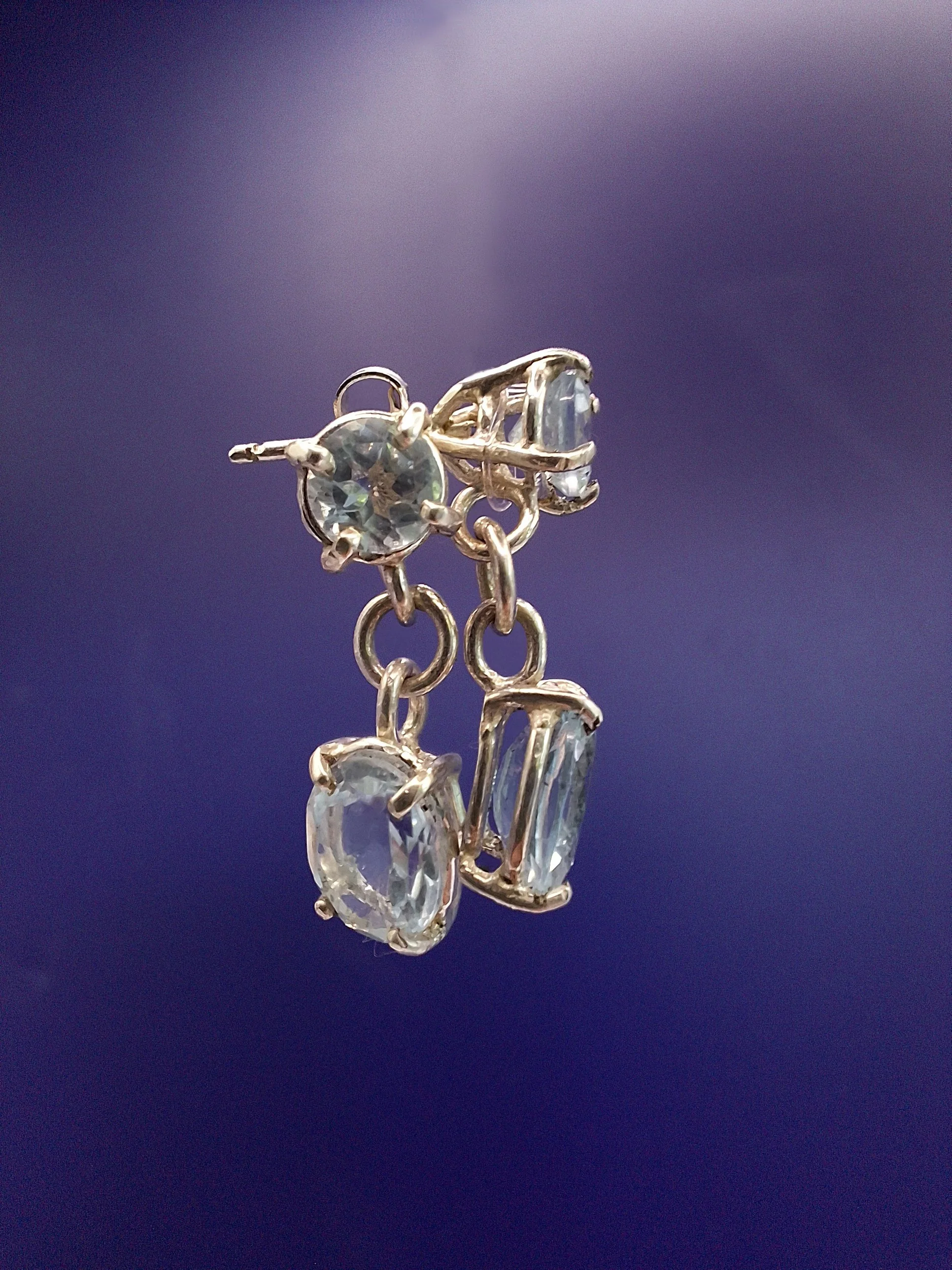 Aros doble piedra