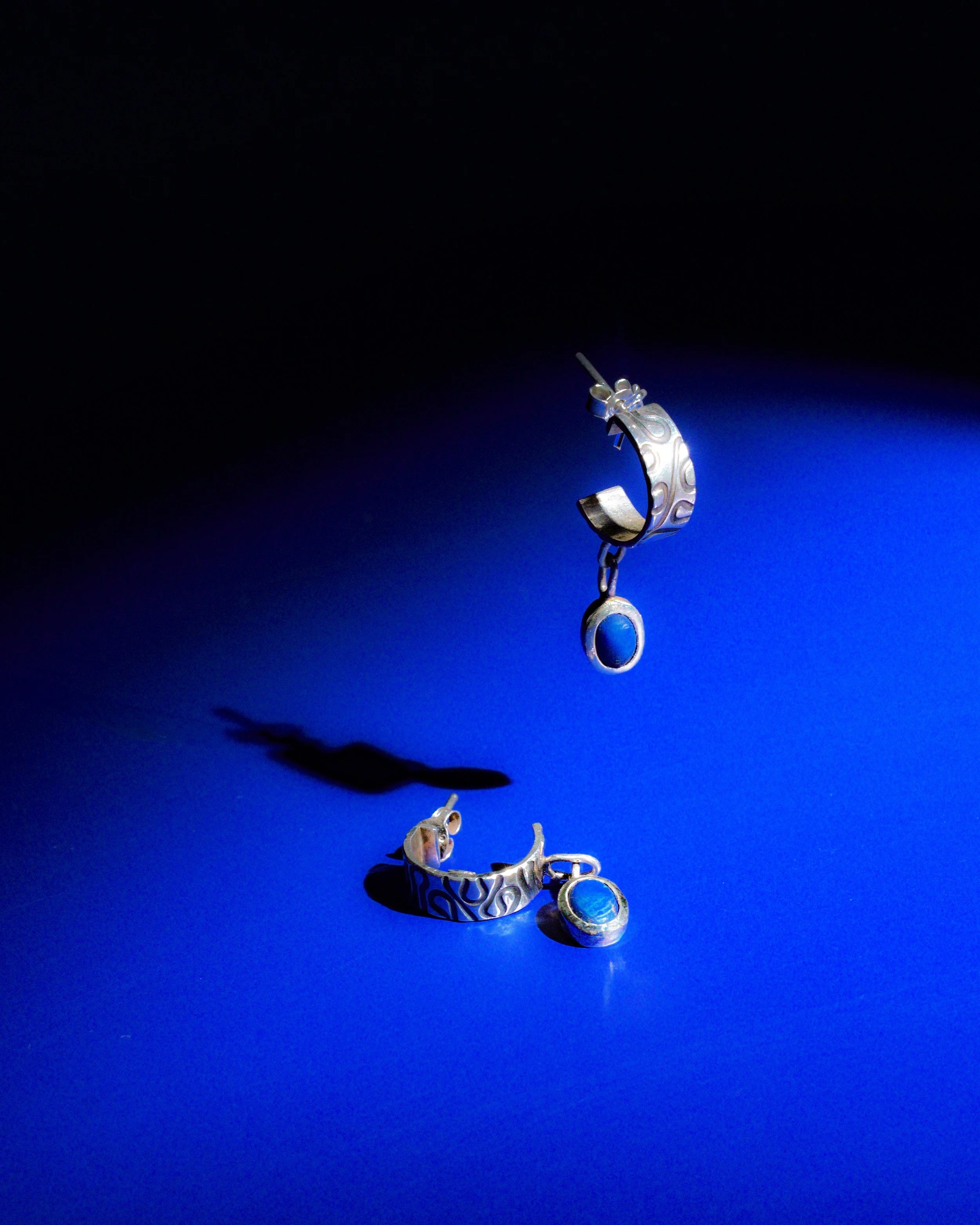 Aros enredo lapizlazuli