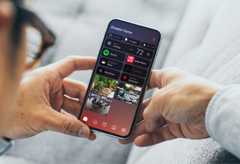 Control 4 Phone App showing how control 4 works