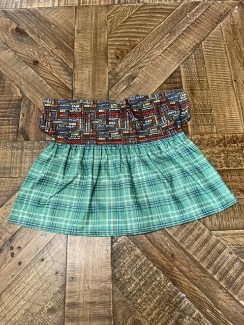 Brown Camping Words With Green Plaid
