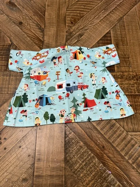 Blue Camping Pictures Dress