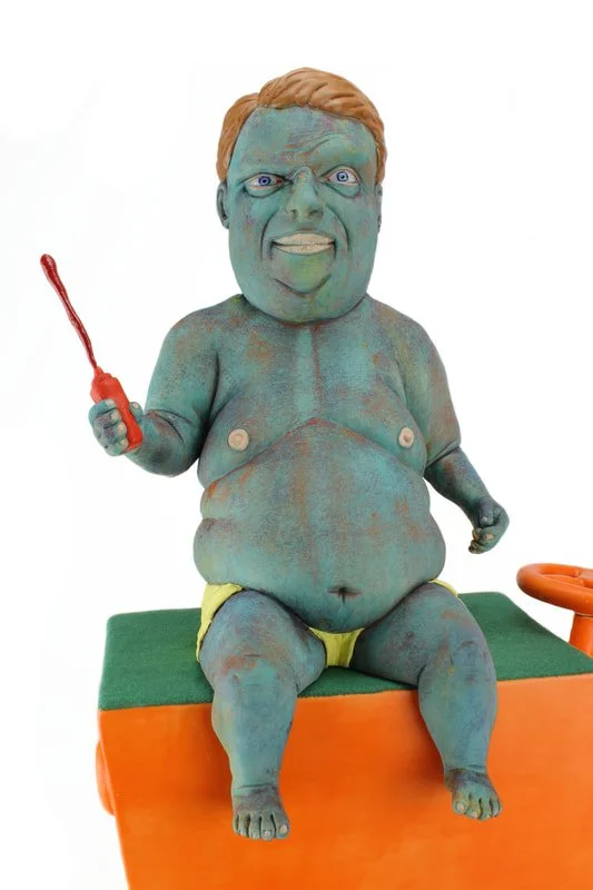 Top Dog | Earthenware, Terra Sig, Glaze, Stains, Flocking, Paint