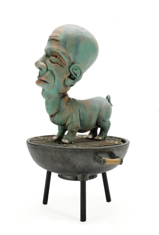 Grilled Pork | Earthenware, Terra Sig, Glaze, Stains, Steel