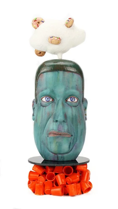 Doughnut Shop Dreams | Earthenware, Terra Sig, Glaze, Stains, Acrylic Sheet