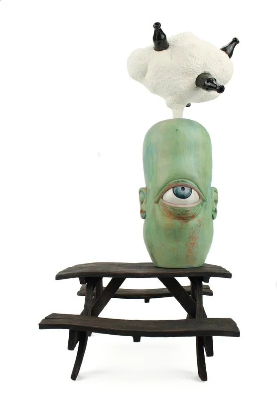 Covid Dreams I | Earthenware, Terra Sig, Glaze, Stains