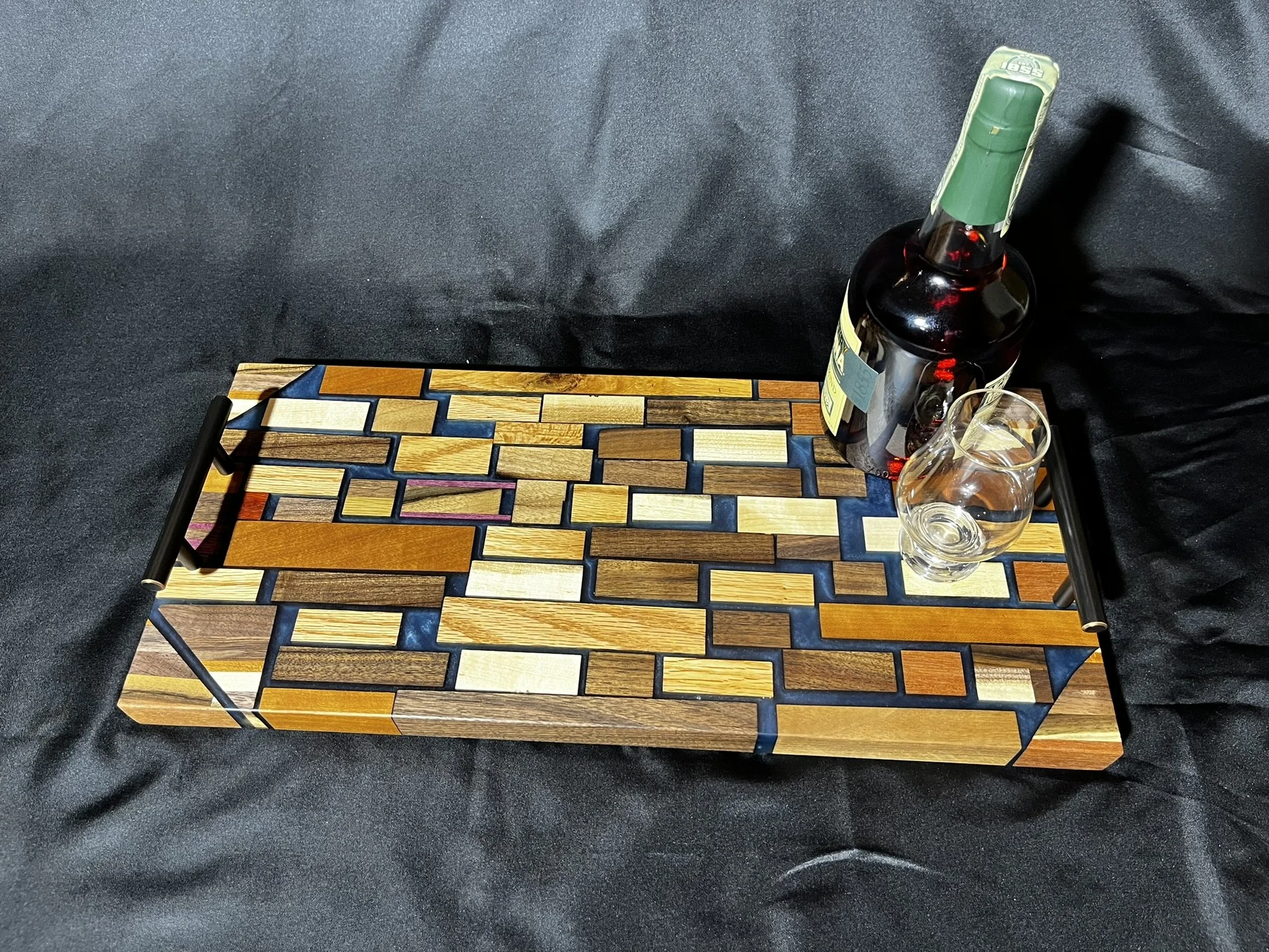 Chaotic pattern of various hard woods.