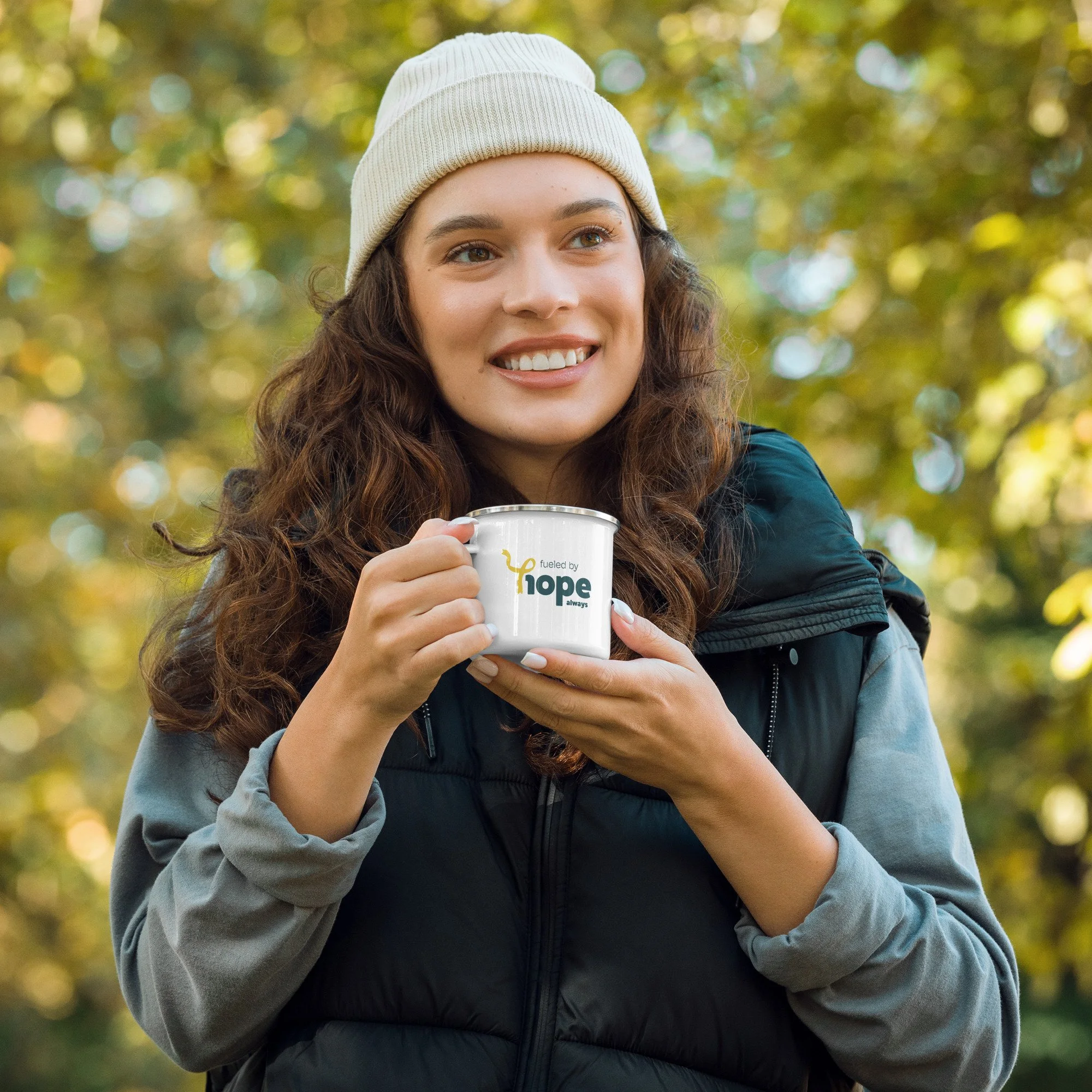 Fueled By Hope Enamel Mug