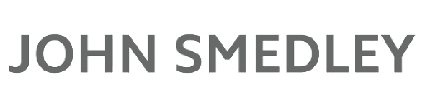 Black text on a white background reading "JOHN SMEDLEY".
