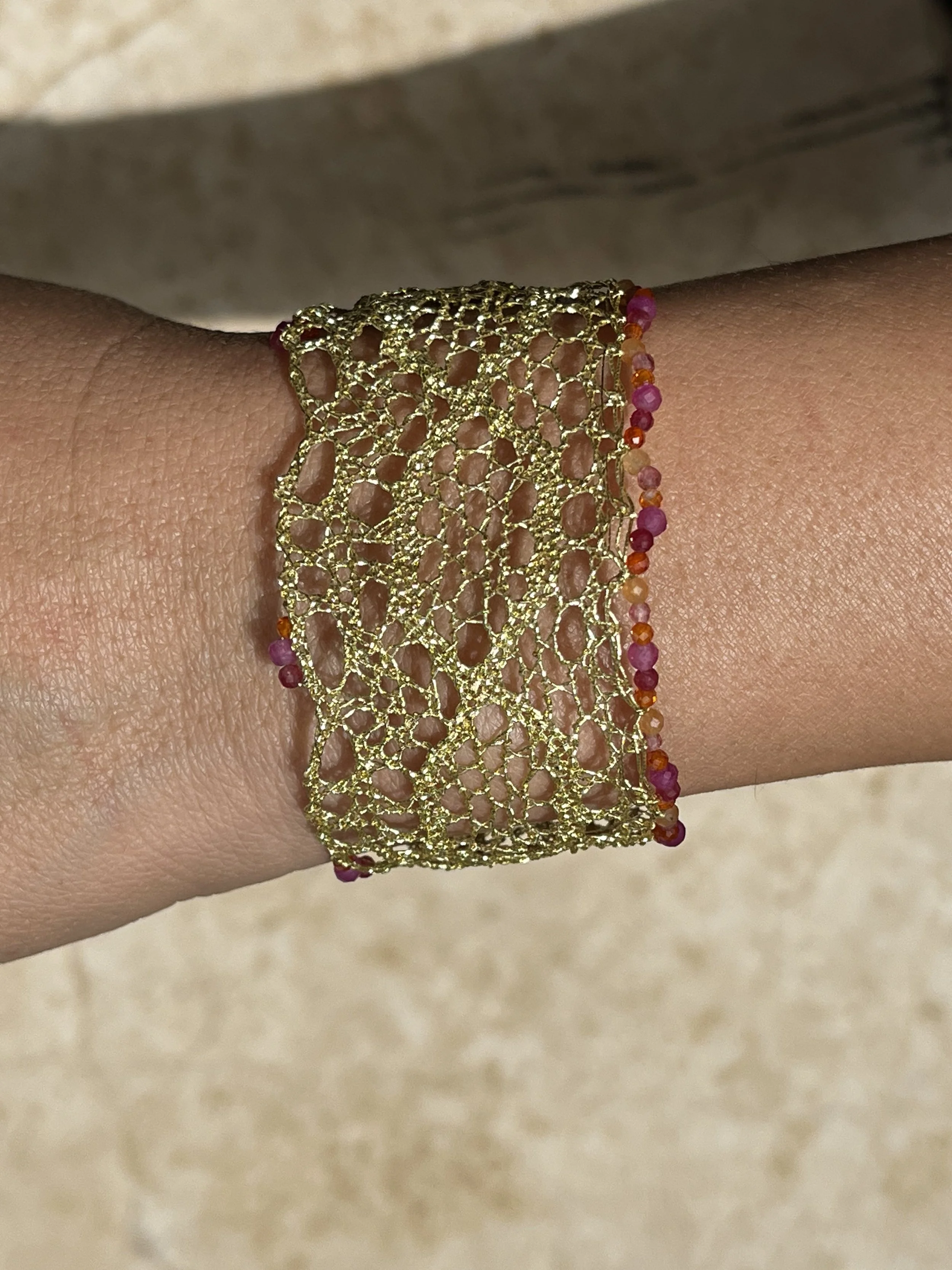 Hand made braclet - Pink