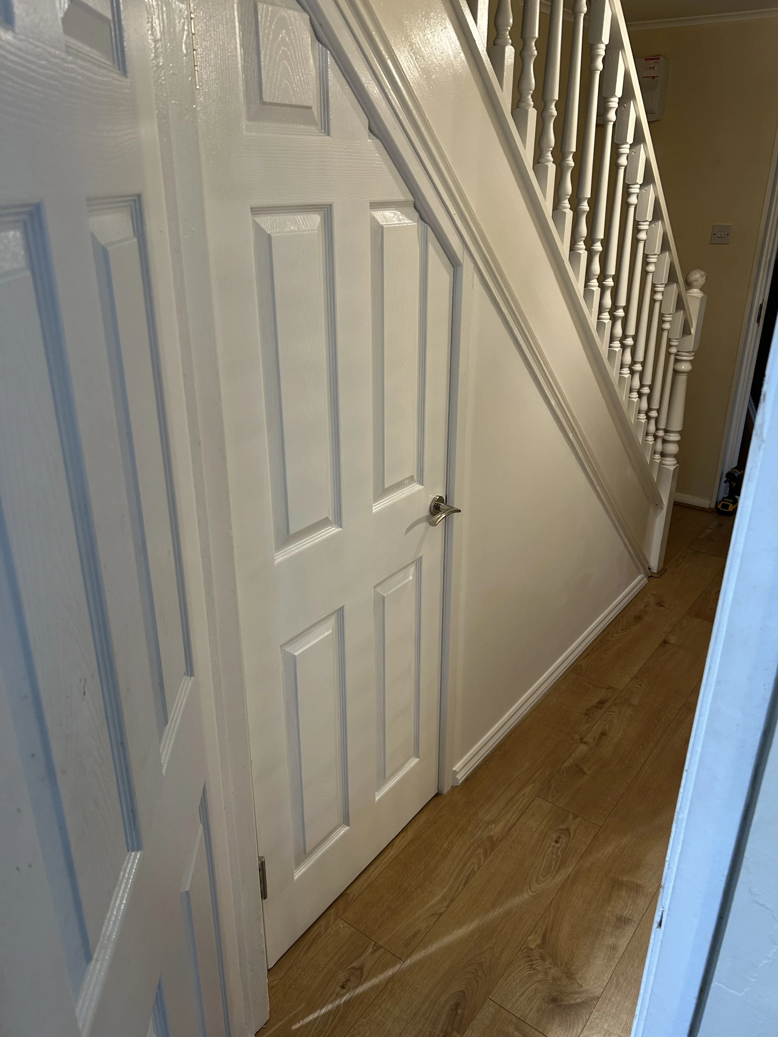 Under stairs boxing in and custom door