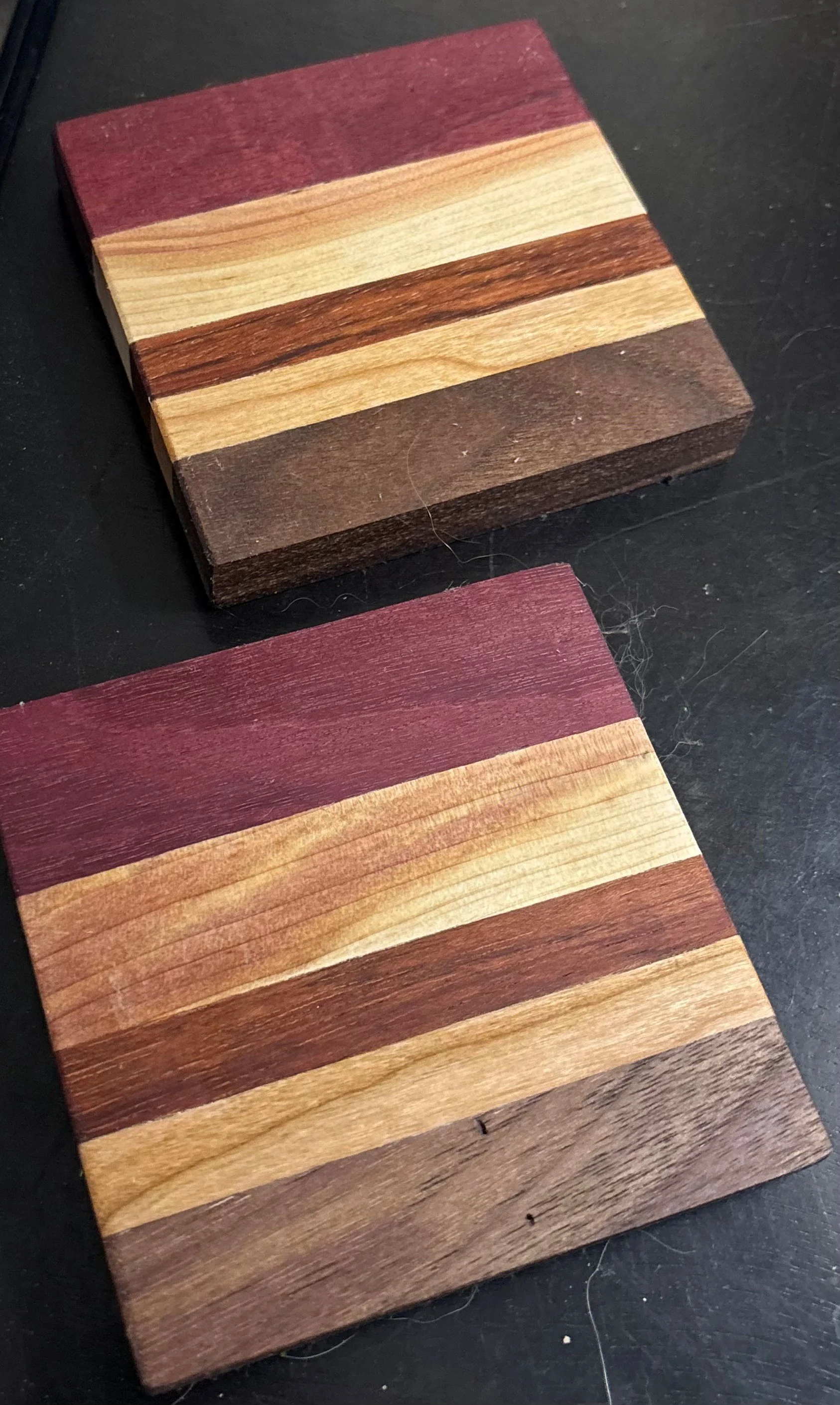 Exotic and Domestic Hardwood coasters