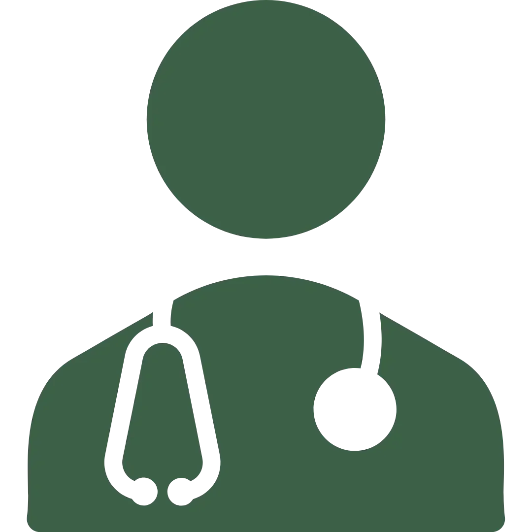 Ícono de un médico con un estetoscopio