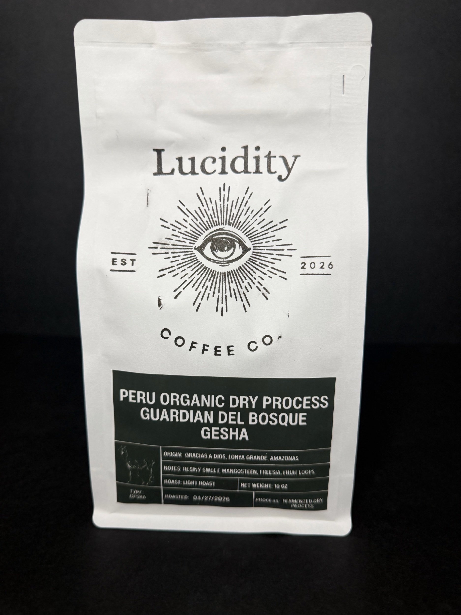 10oz Bag - Peru Organic Dry Process Guardian del Bosque Gesha