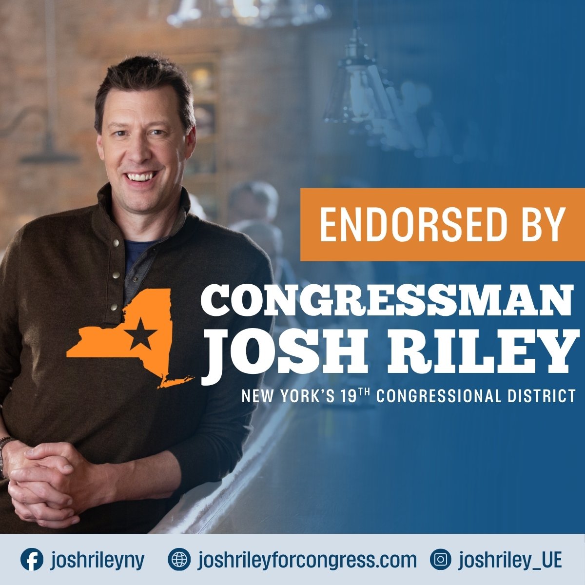Thank you for your endorsement Josh Riley!