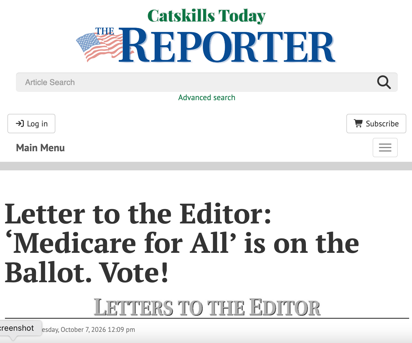 ‘Medicare for All’ is on the Ballot. Vote!