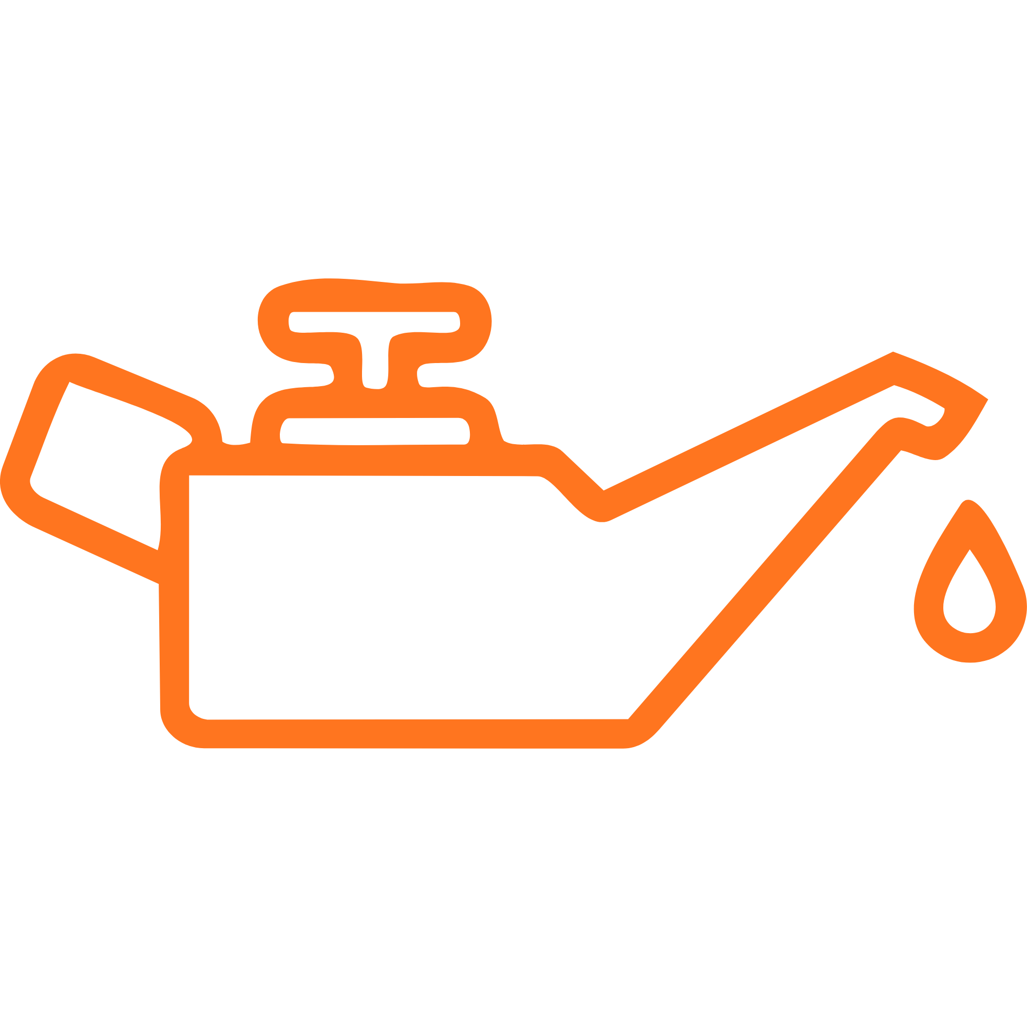 Outline illustration of a person placing a box into a mailbox.