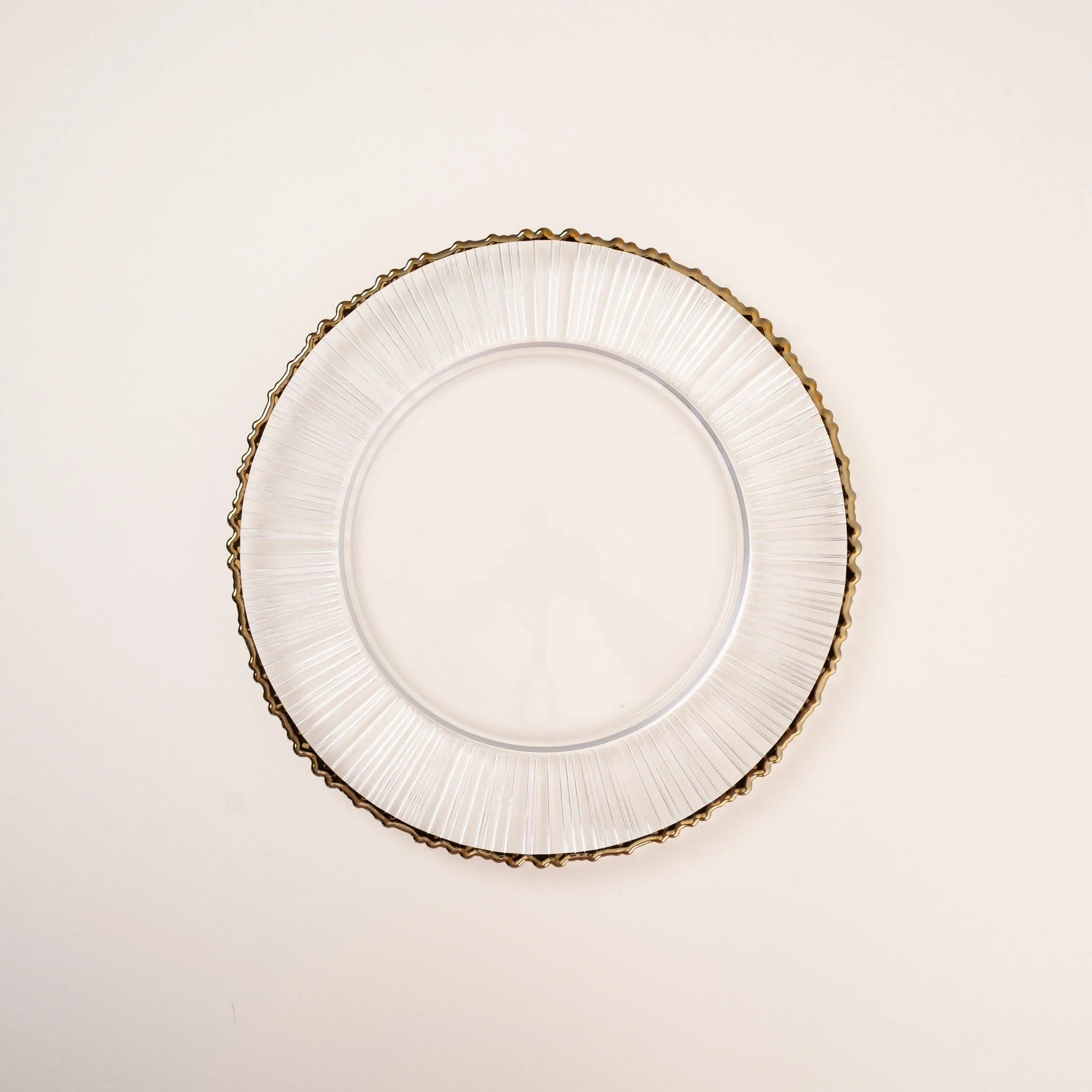 Gold Dipped Glass Charger