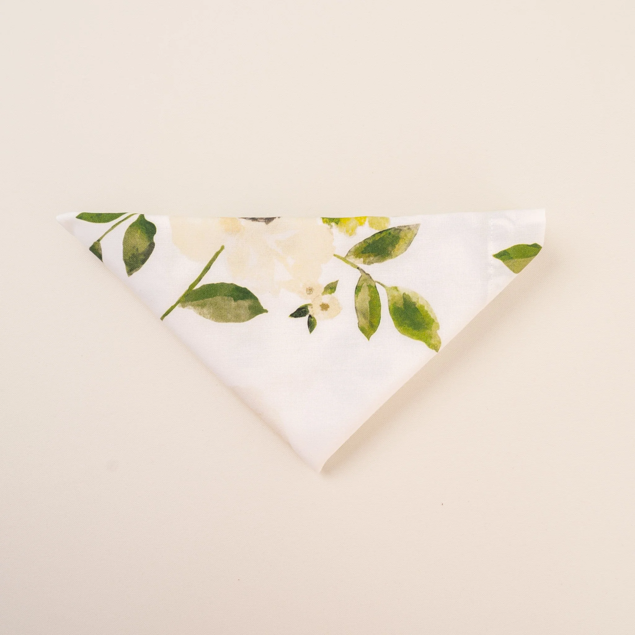 White Floral Cotton Napkin