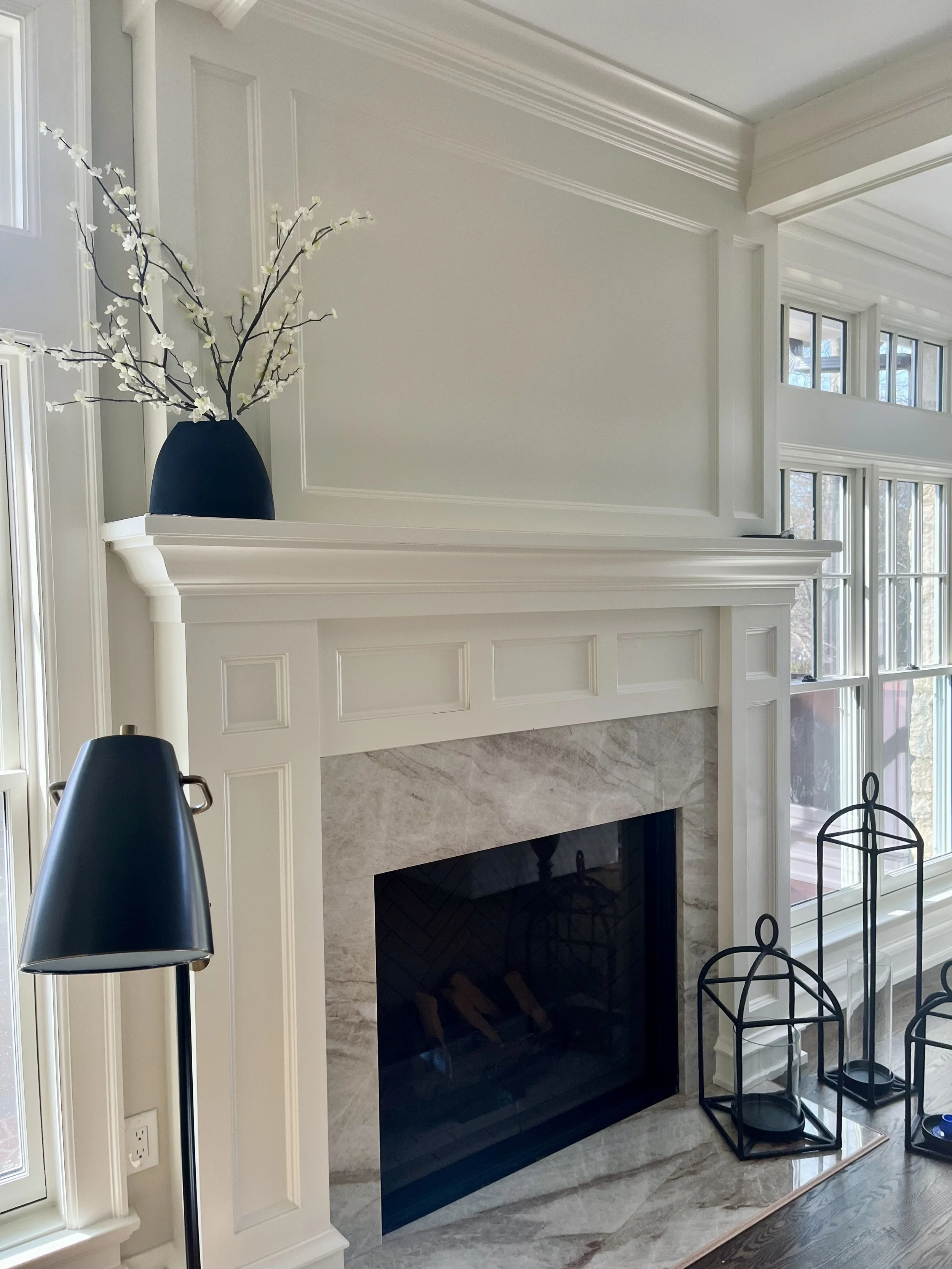 Interior house painting in Columbus Ohio by professional painters featuring smooth walls, trim, and ceiling finish