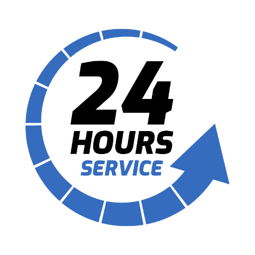 Circular arrow with the word 'SERVICE' inside and pointing forward, symbolizing ongoing or continuous service.