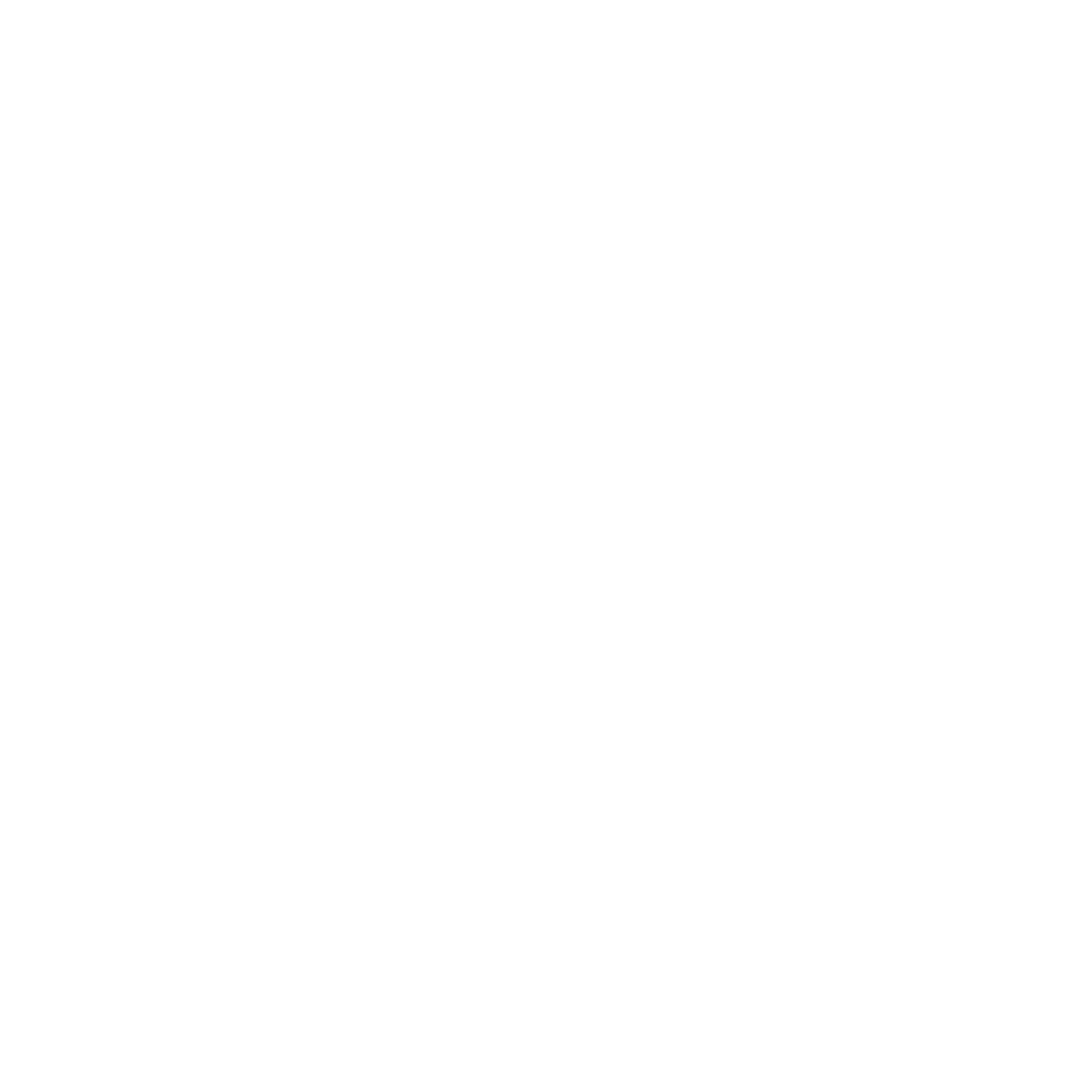Black background with white 3D geometric shape resembling an abstract letter 'M' or a stylized building structure.