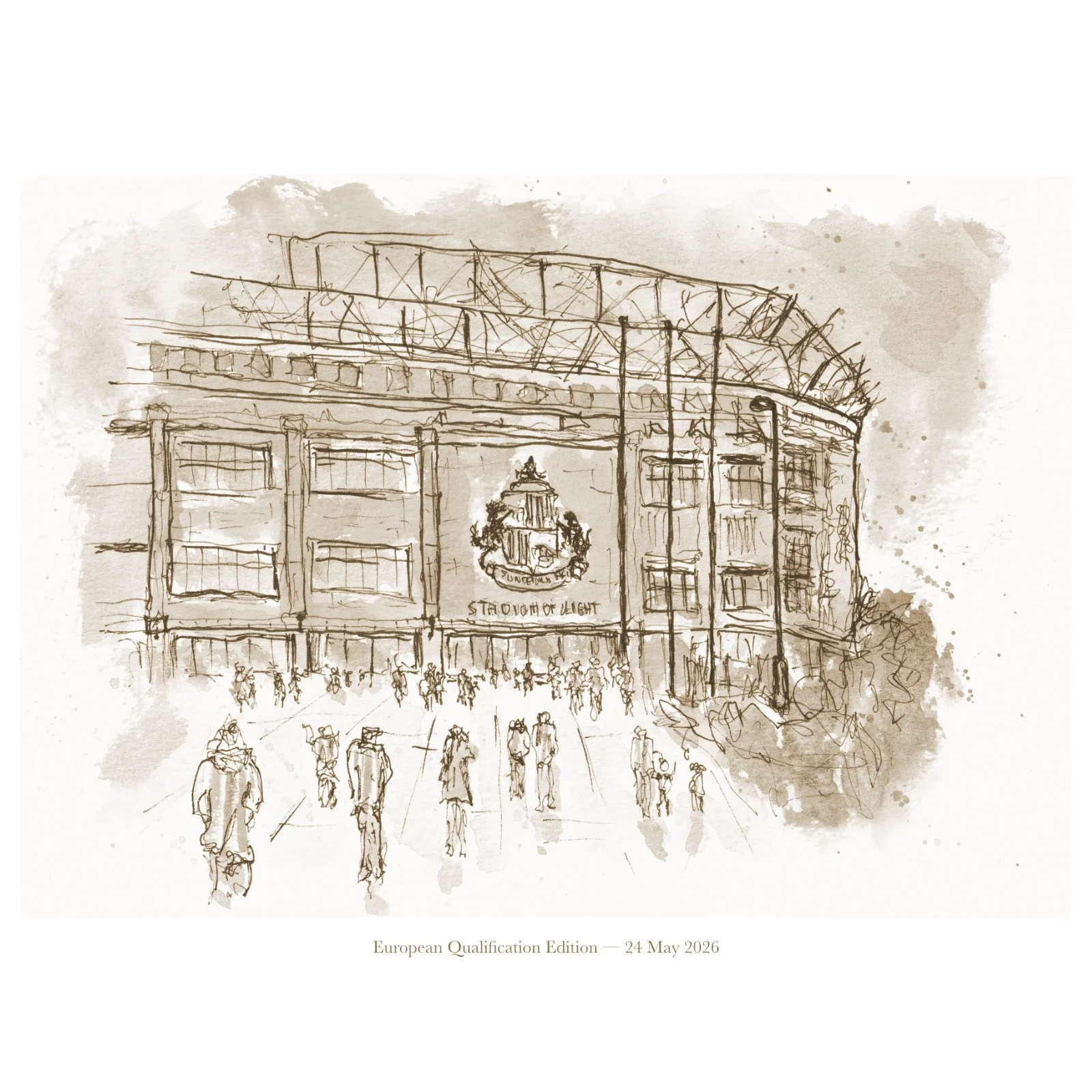 Stadium of Light Euro Qualification - A4 Limited Edition Print (1 of 25)