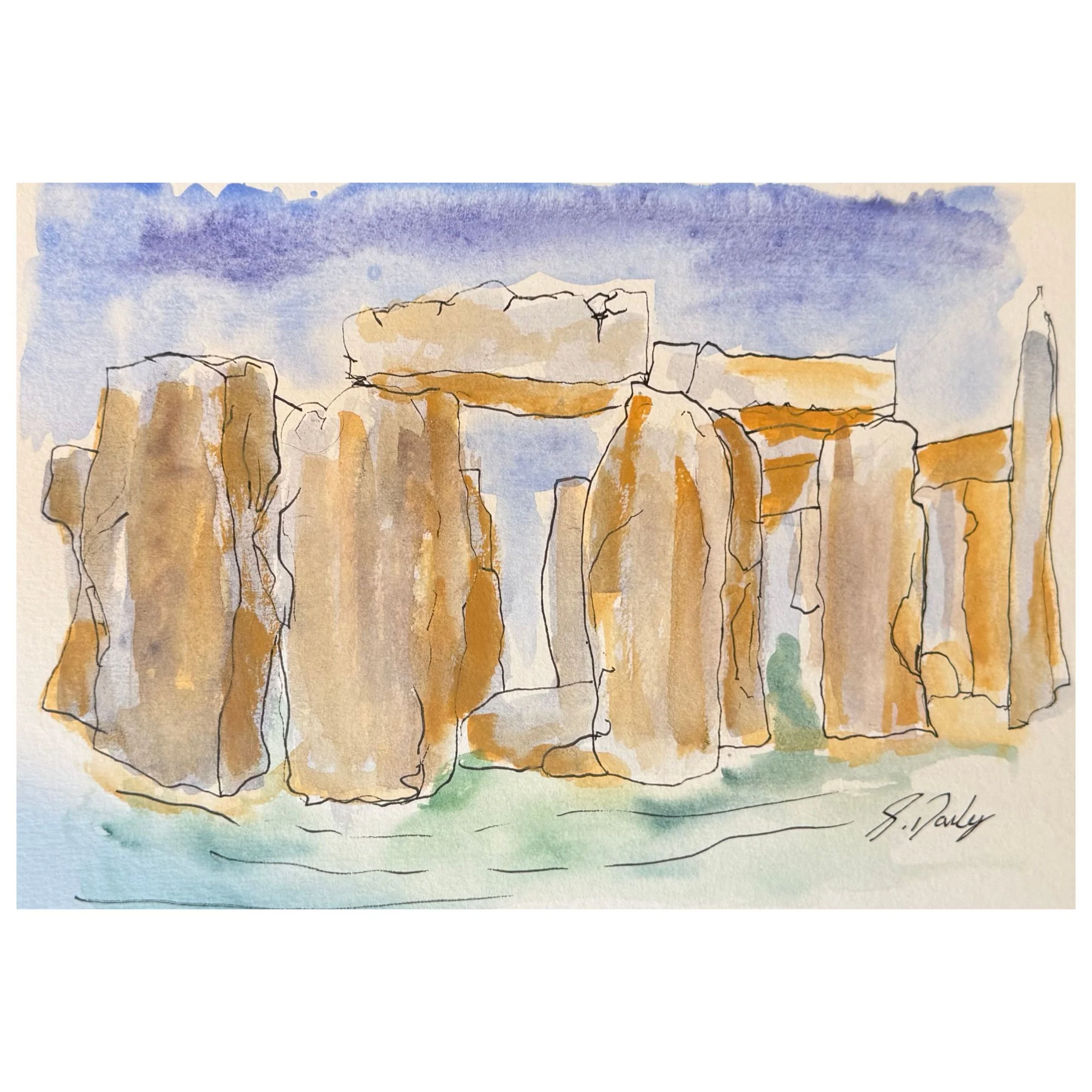 Stonehenge at Dusk - A5 Original
