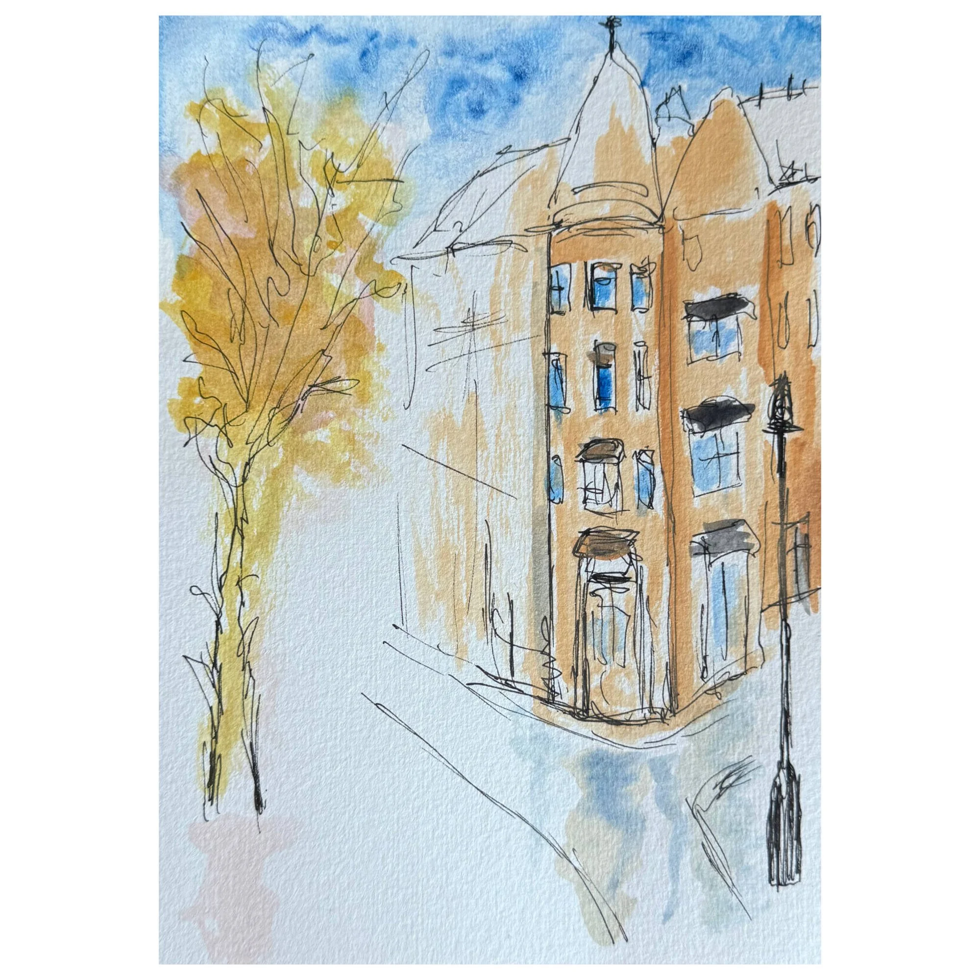 Ochre Townhouse - A5 Original