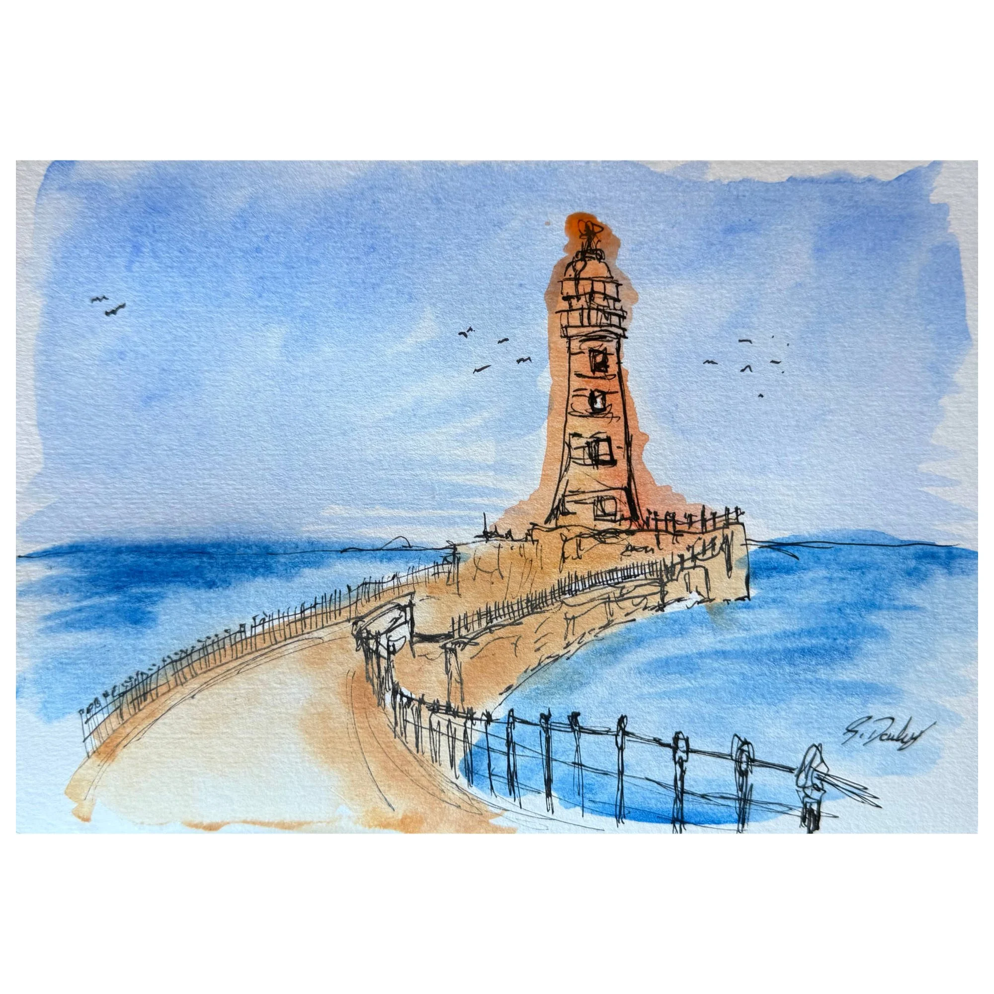 Roker Lighthouse - A5 Original