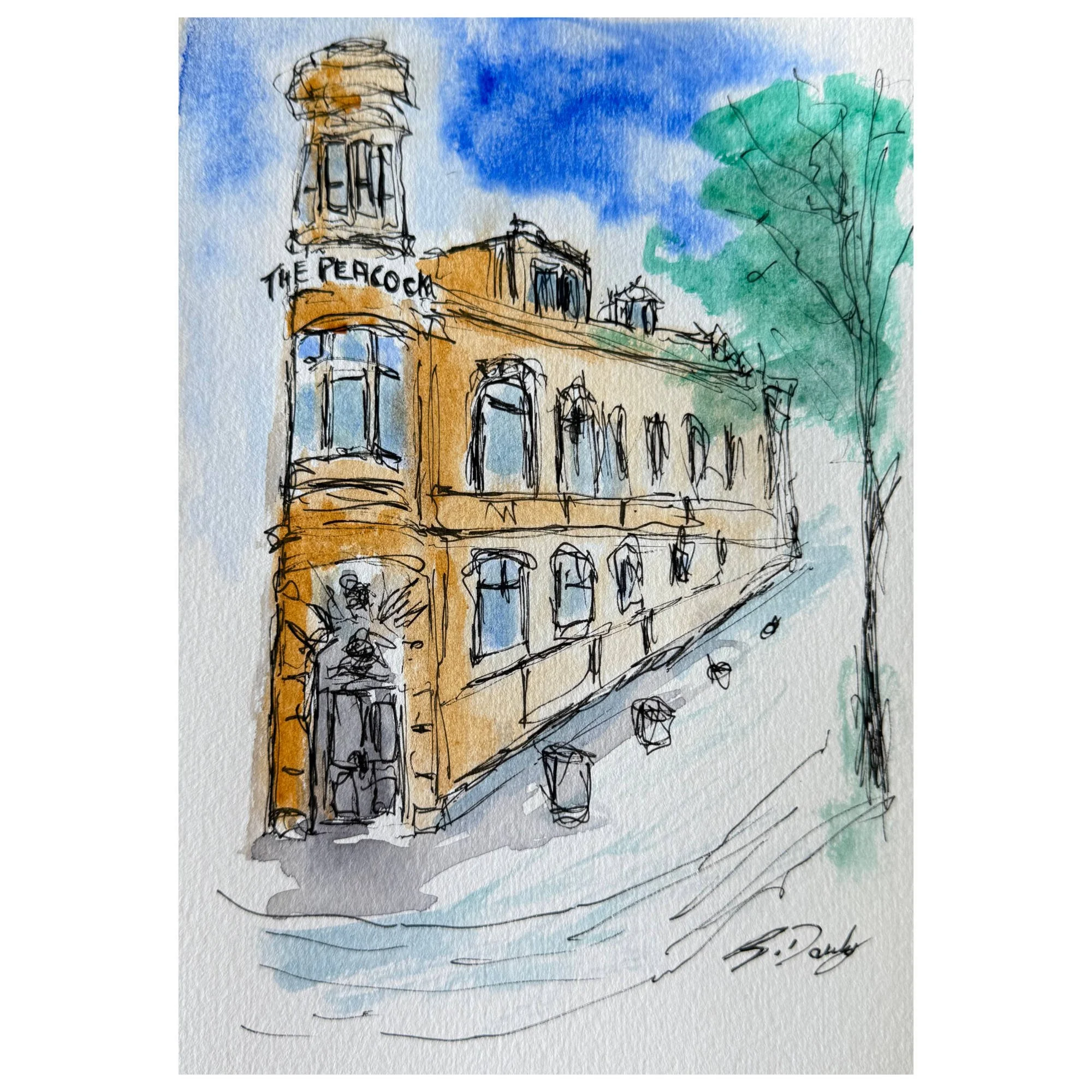 The Peacock (Sunderland Pub) - A5 Original