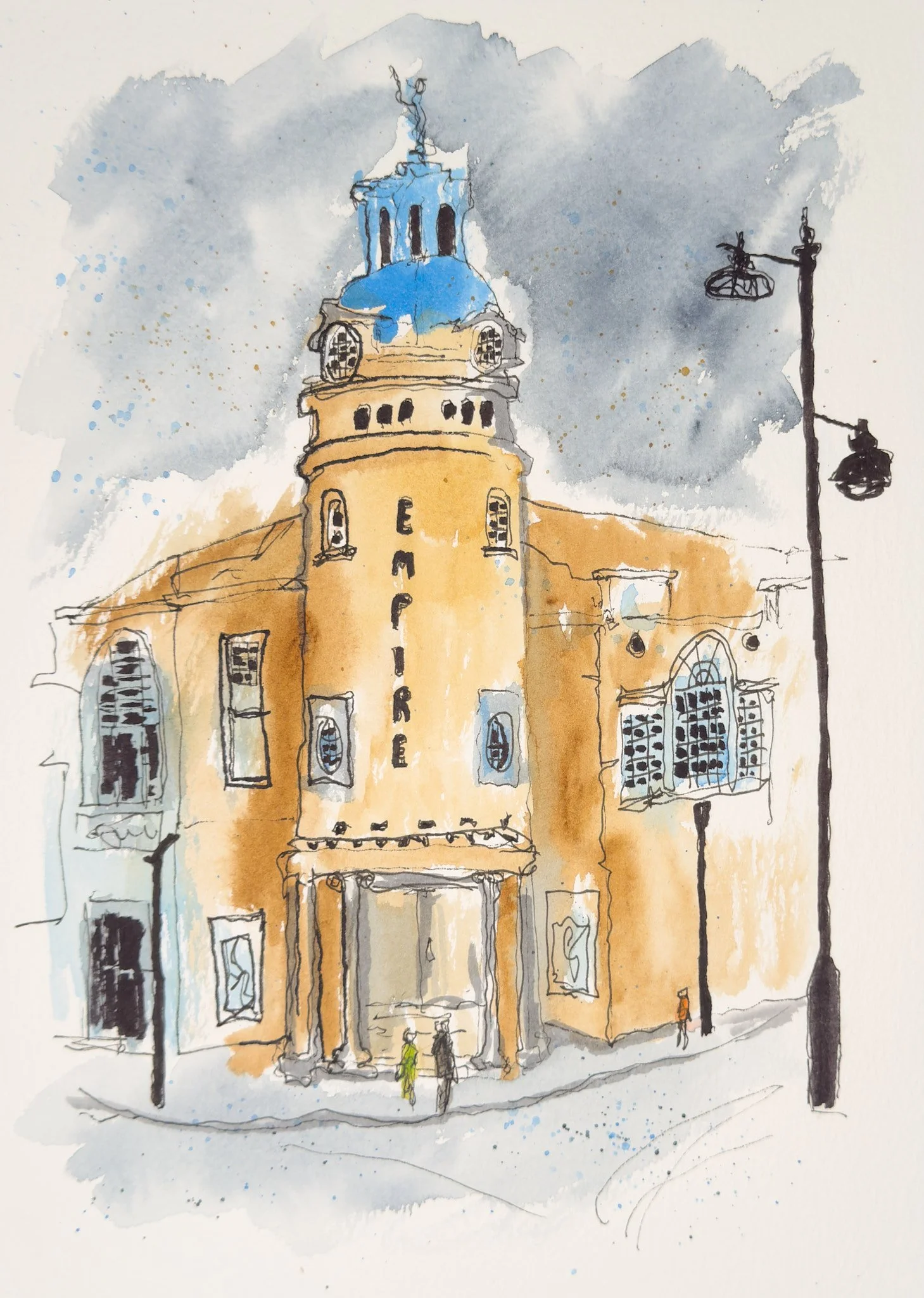 The Empire, A4 Sunderland Watercolor Art