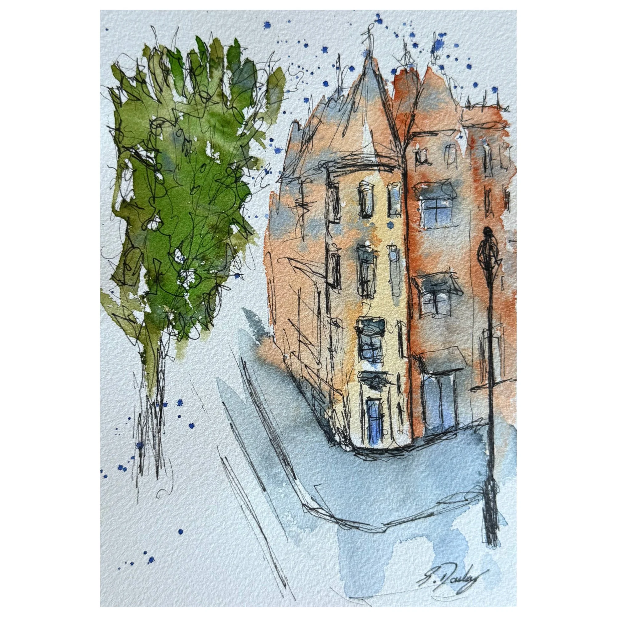 Green Tree Townhouse - A5 Original