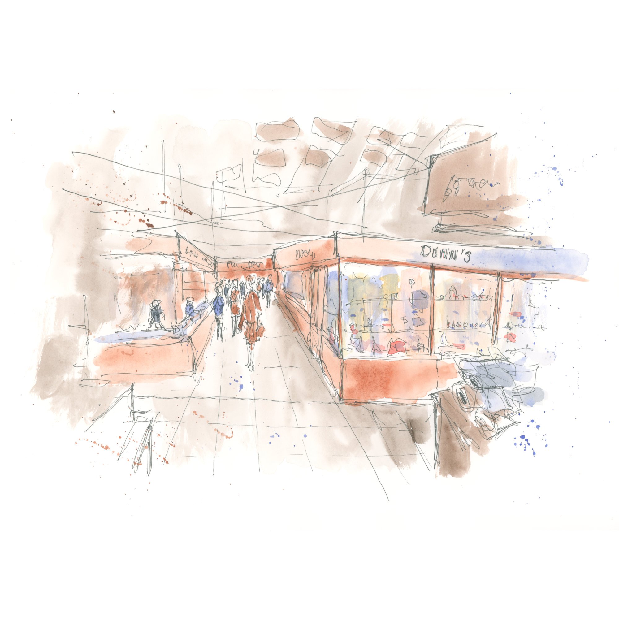 Jacky Whites Market Sunderland - Print