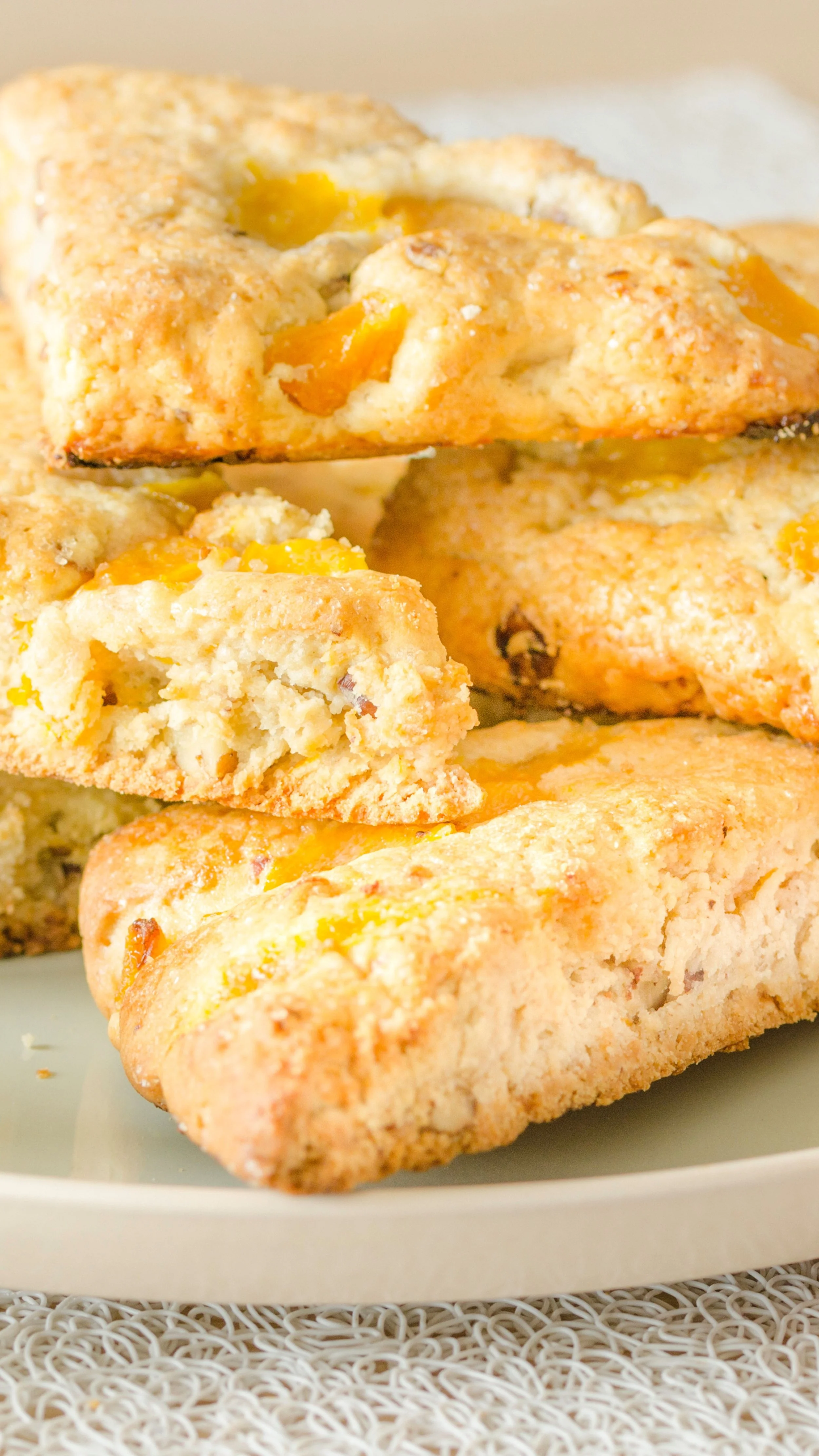 Peach Crumble Scones