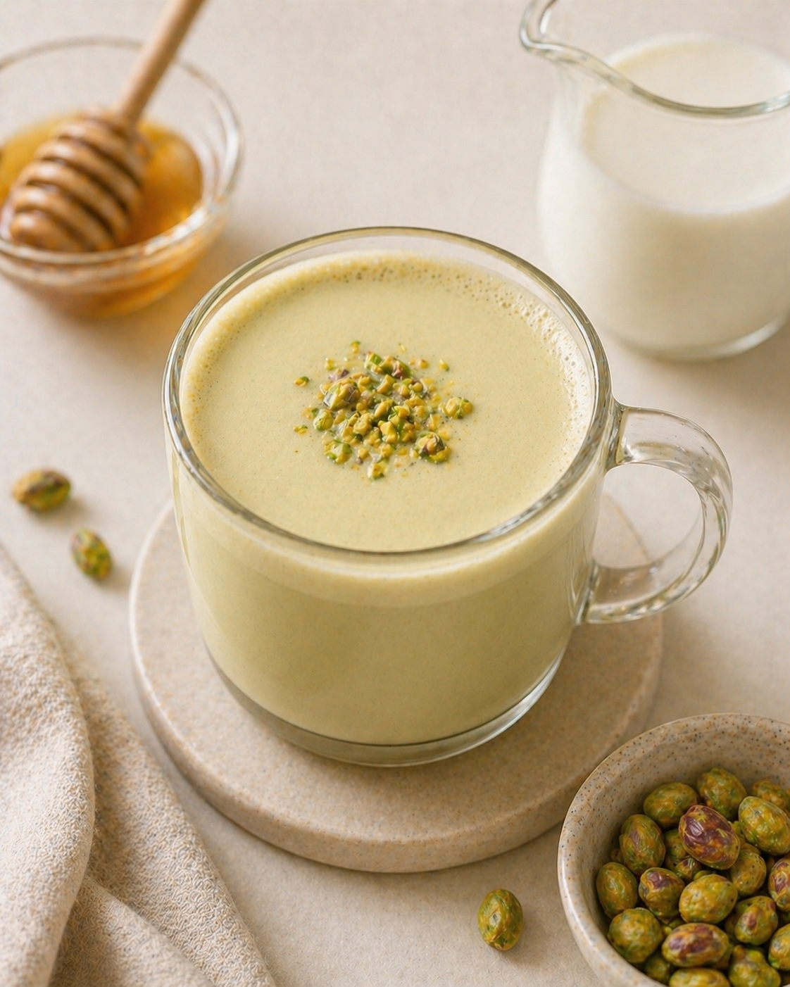 Salted Honey Pistachio Latte